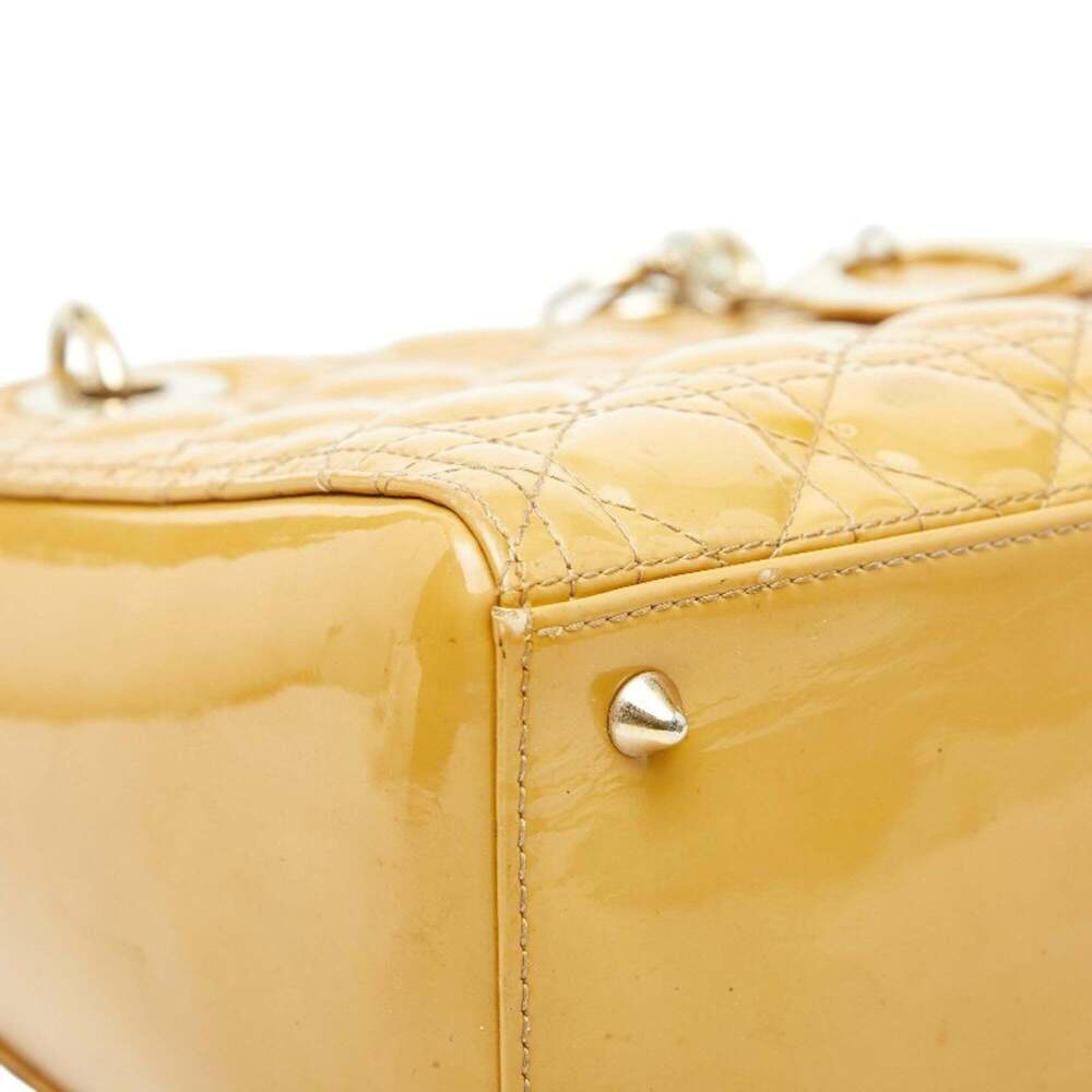 CHRISTIAN DIOR Yellow Leather Shoulder Bag - Picture 5 of 12